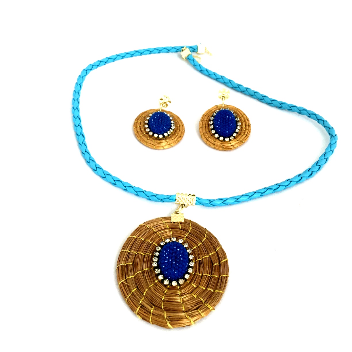 Necklace and Earring Set - Mandala - Blue - S (CDP)