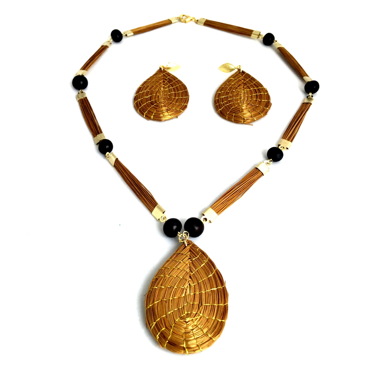 Necklace and Earrings Set - Drop-(RI)