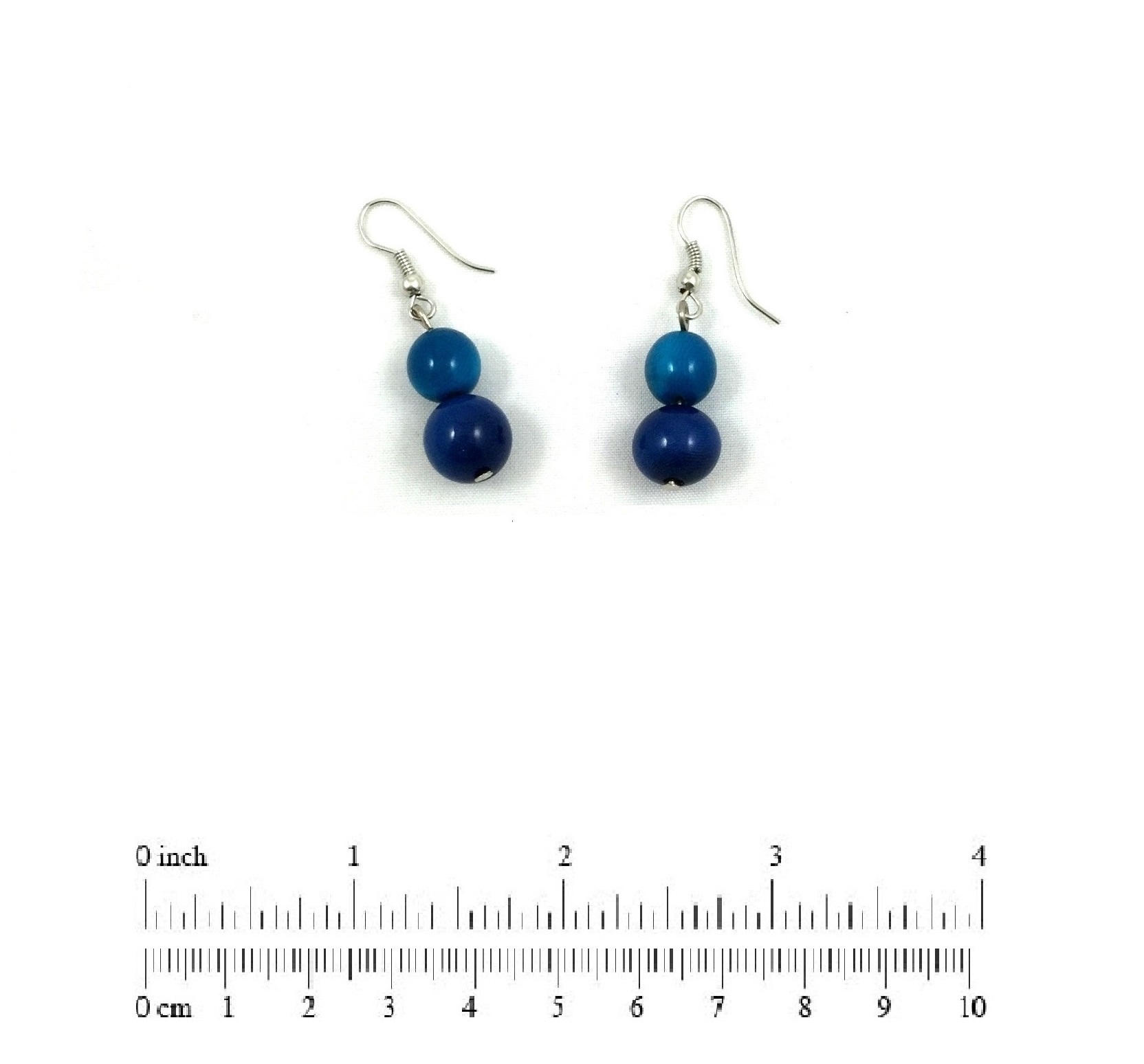 Earrings-Tagua - Two Beads