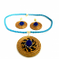 Necklace and Earring Set - Mandala - Blue (CDP)