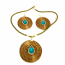 Necklace and Earring Set - Blue and white Stones (CDP)