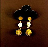 Earrings - Orb with green stone (CDJ)