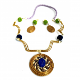 Necklace and Earring Set - Mandala /Blue (CDP)